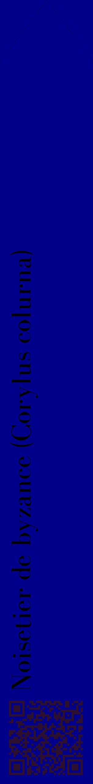 Étiquette de : Corylus colurna - format c - style noire7_simplebod avec qrcode et comestibilité