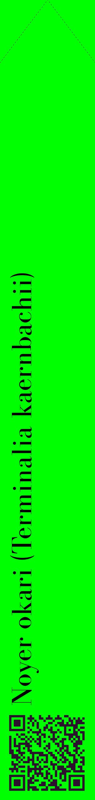 Étiquette de : Terminalia kaernbachii - format c - style noire16_simplebod avec qrcode et comestibilité