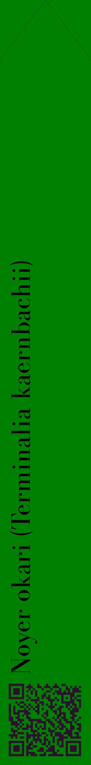 Étiquette de : Terminalia kaernbachii - format c - style noire9_simplebod avec qrcode et comestibilité