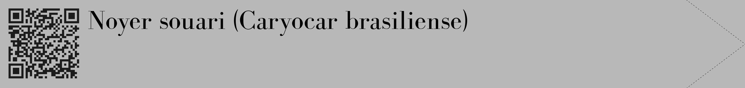 Étiquette de : Caryocar brasiliense - format c - style noire39_simple_simplebod avec qrcode et comestibilité