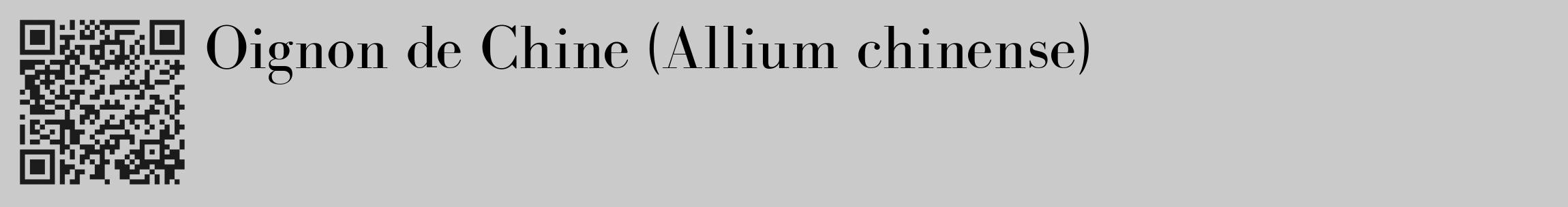 Étiquette de : Allium chinense - format c - style noire21_basique_basiquebod avec qrcode et comestibilité