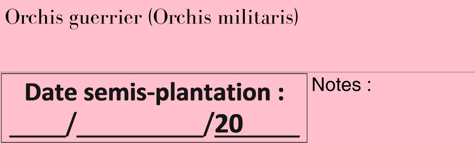 Étiquette de : Orchis militaris - format c - style noire40_basique_basiquebod avec comestibilité