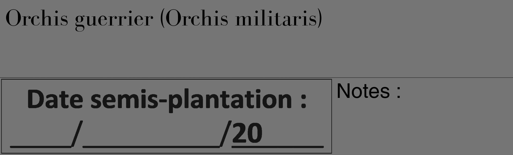 Étiquette de : Orchis militaris - format c - style noire5_basique_basiquebod avec comestibilité