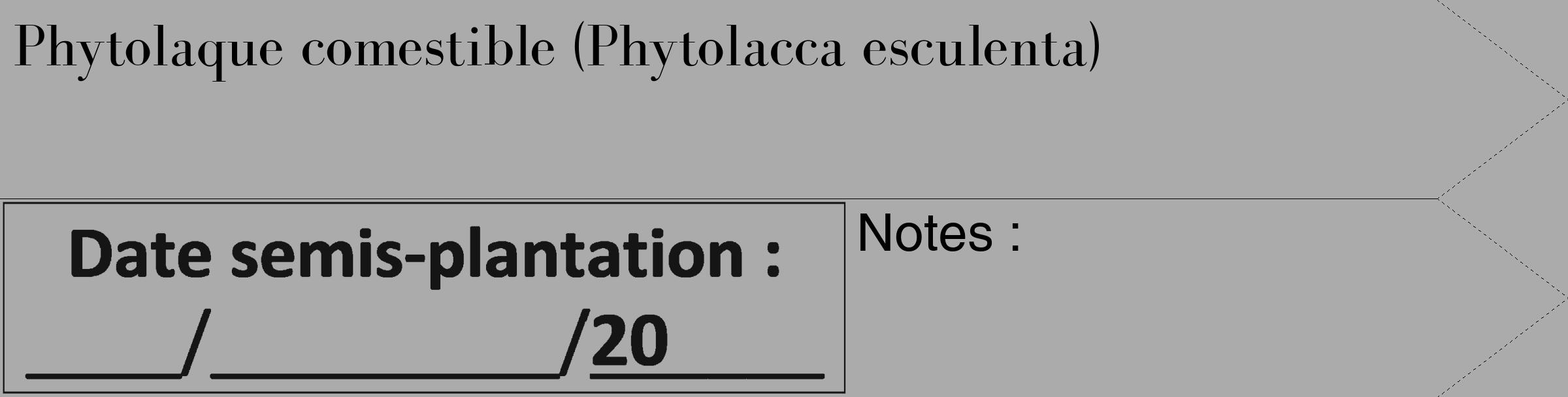 Étiquette de : Phytolacca esculenta - format c - style noire37_simple_simplebod avec comestibilité