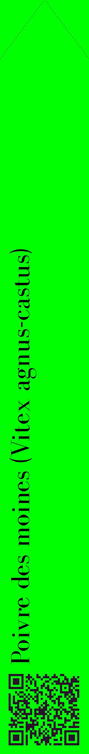 Étiquette de : Vitex agnus-castus - format c - style noire16_simplebod avec qrcode et comestibilité