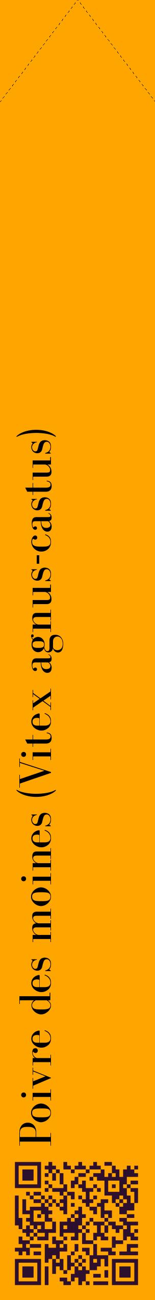 Étiquette de : Vitex agnus-castus - format c - style noire22_simplebod avec qrcode et comestibilité