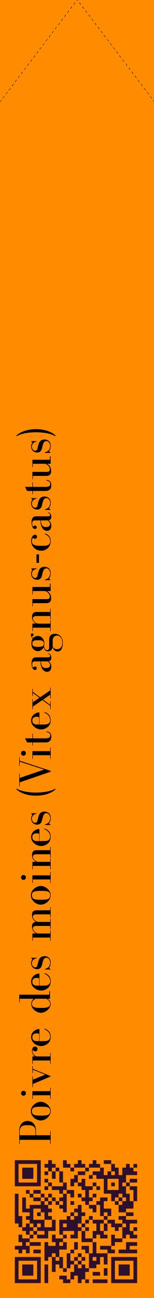 Étiquette de : Vitex agnus-castus - format c - style noire23_simplebod avec qrcode et comestibilité