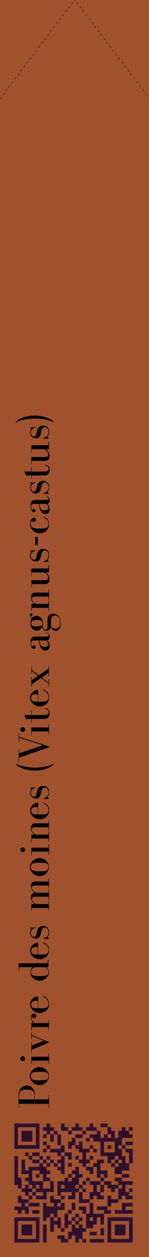 Étiquette de : Vitex agnus-castus - format c - style noire32_simplebod avec qrcode et comestibilité