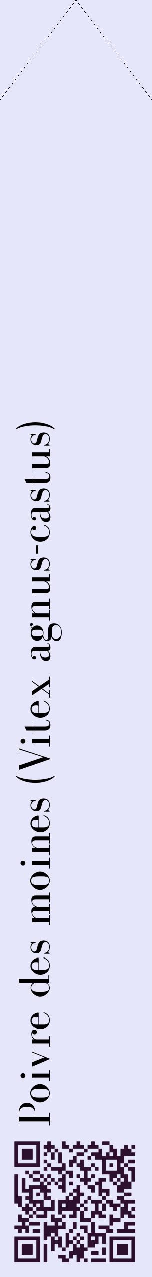 Étiquette de : Vitex agnus-castus - format c - style noire55_simplebod avec qrcode et comestibilité
