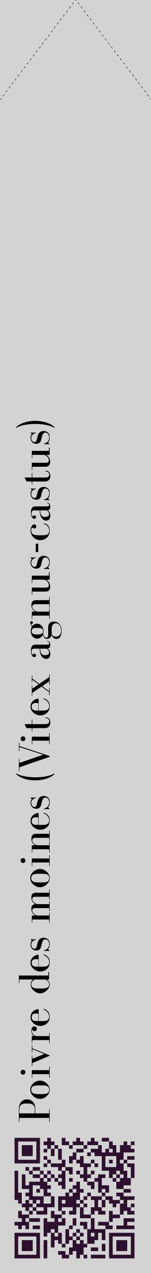 Étiquette de : Vitex agnus-castus - format c - style noire56_simplebod avec qrcode et comestibilité