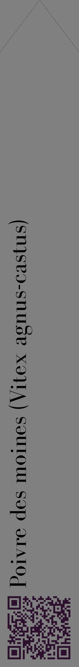 Étiquette de : Vitex agnus-castus - format c - style noire57_simplebod avec qrcode et comestibilité