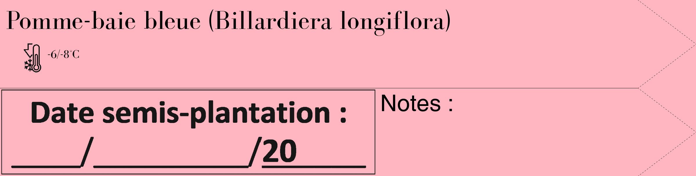 Étiquette de : Billardiera longiflora - format c - style noire41_simple_simplebod avec comestibilité