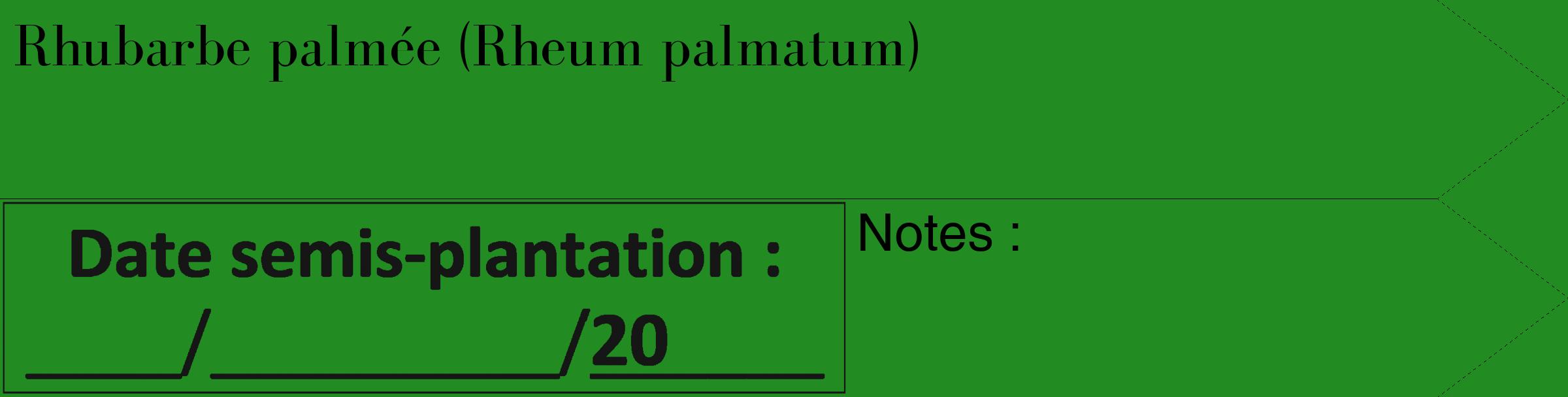 Étiquette de : Rheum palmatum - format c - style noire10_simple_simplebod avec comestibilité
