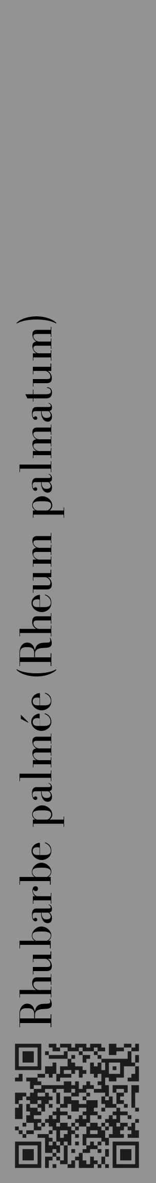 Étiquette de : Rheum palmatum - format c - style noire44_basique_basiquebod avec qrcode et comestibilité - position verticale