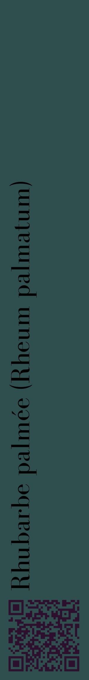 Étiquette de : Rheum palmatum - format c - style noire58_basiquebod avec qrcode et comestibilité
