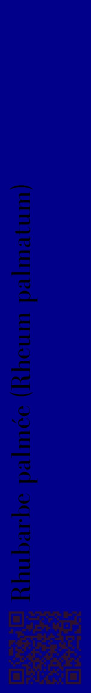 Étiquette de : Rheum palmatum - format c - style noire7_basiquebod avec qrcode et comestibilité