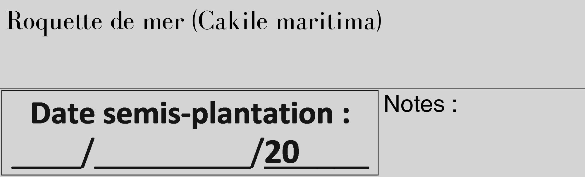 Étiquette de : Cakile maritima - format c - style noire40_basique_basiquebod avec comestibilité