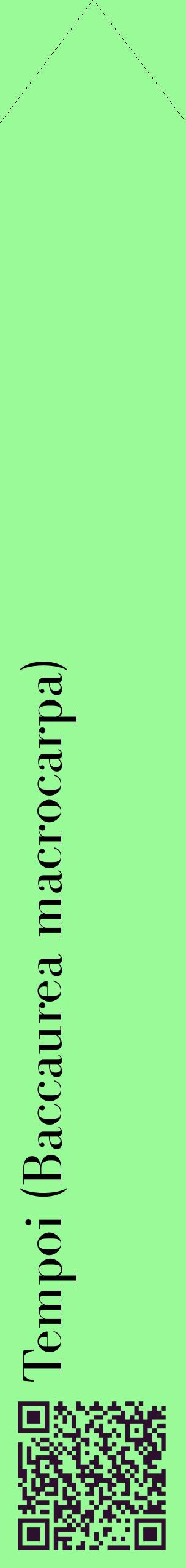 Étiquette de : Baccaurea macrocarpa - format c - style noire14_simplebod avec qrcode et comestibilité