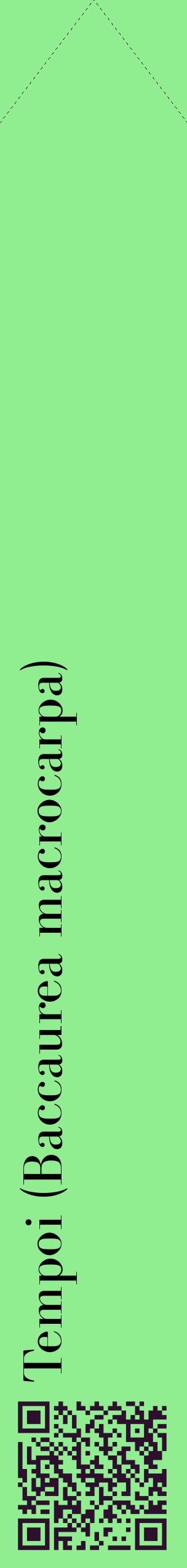Étiquette de : Baccaurea macrocarpa - format c - style noire15_simplebod avec qrcode et comestibilité