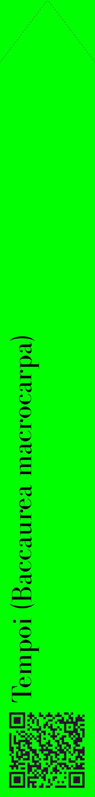Étiquette de : Baccaurea macrocarpa - format c - style noire16_simplebod avec qrcode et comestibilité