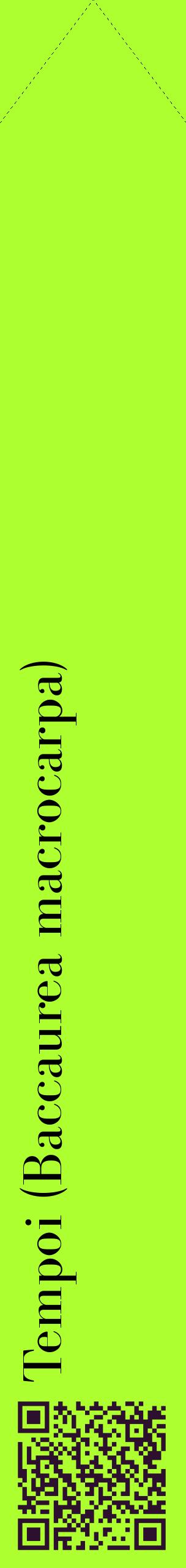 Étiquette de : Baccaurea macrocarpa - format c - style noire17_simplebod avec qrcode et comestibilité