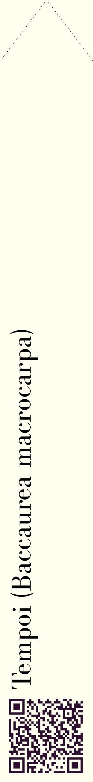 Étiquette de : Baccaurea macrocarpa - format c - style noire19_simplebod avec qrcode et comestibilité