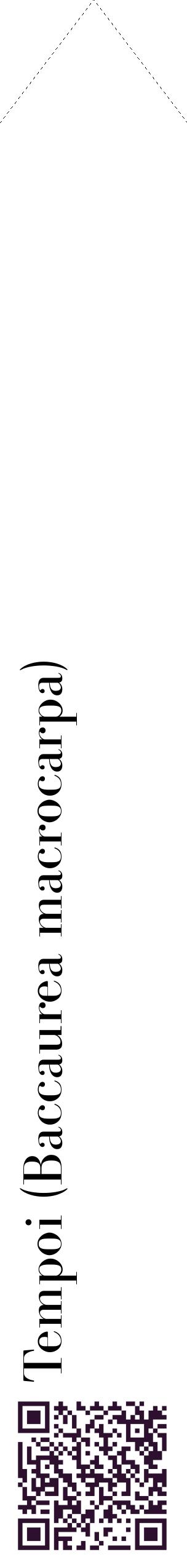 Étiquette de : Baccaurea macrocarpa - format c - style noire60_simplebod avec qrcode et comestibilité