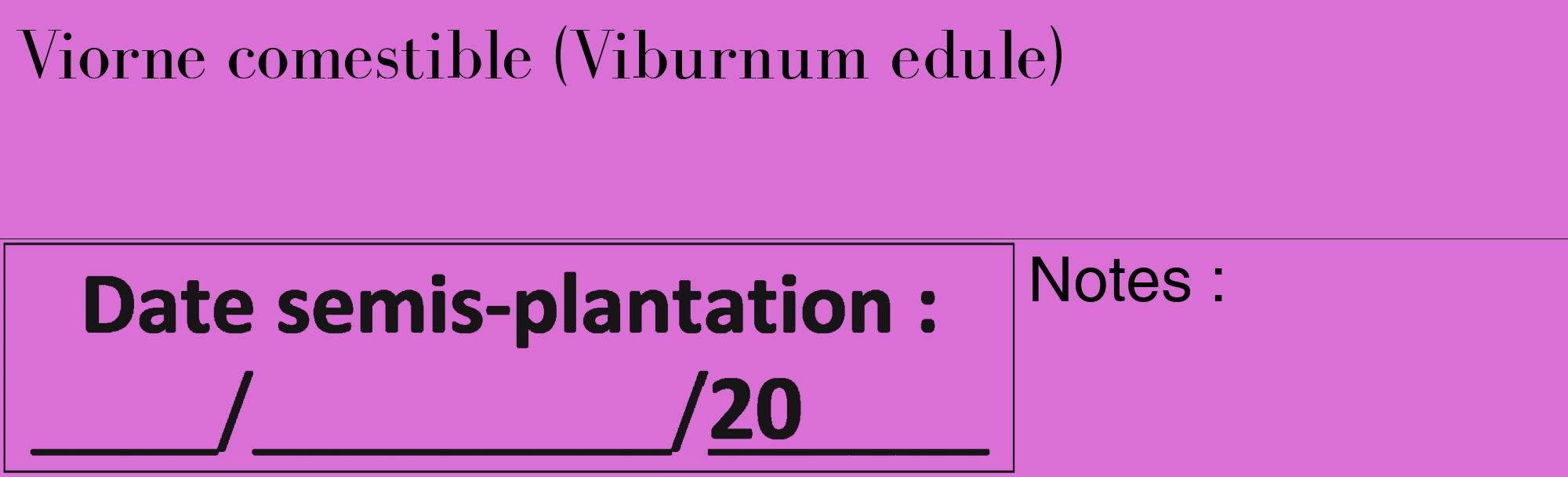 Étiquette de : Viburnum edule - format c - style noire52_basique_basiquebod avec comestibilité