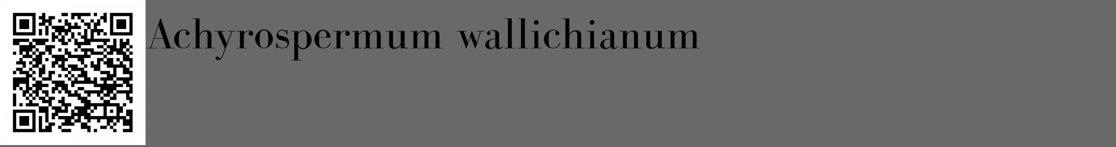 Étiquette de : Achyrospermum wallichianum - format c - style noire51_basique_basiquebod avec qrcode et comestibilité