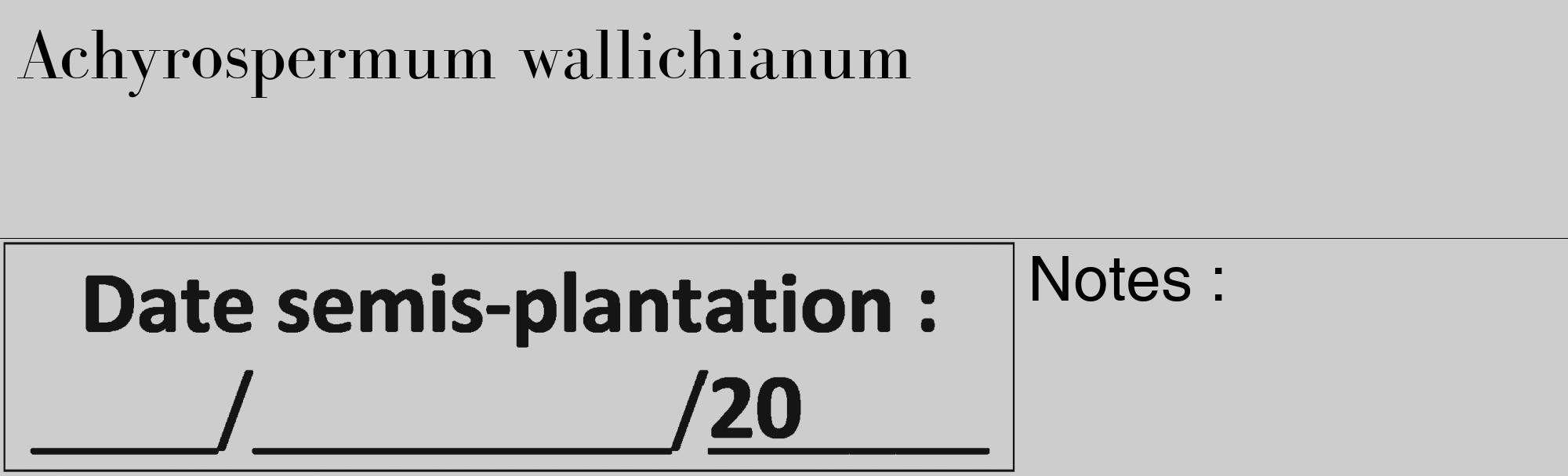 Étiquette de : Achyrospermum wallichianum - format c - style noire41_basique_basiquebod avec comestibilité