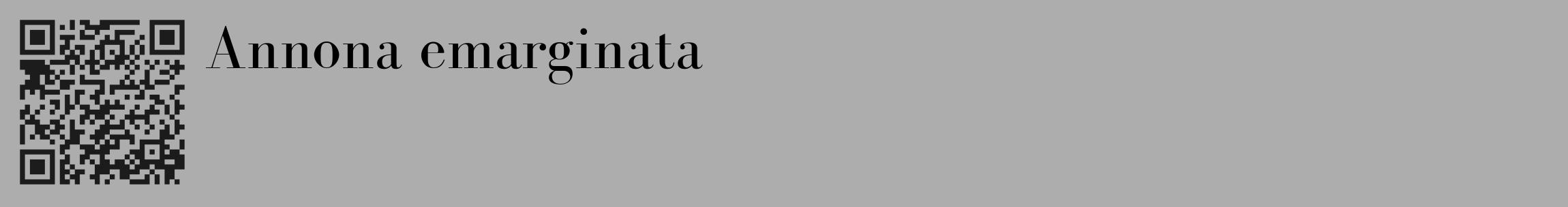 Étiquette de : Annona emarginata - format c - style noire22_basique_basiquebod avec qrcode et comestibilité