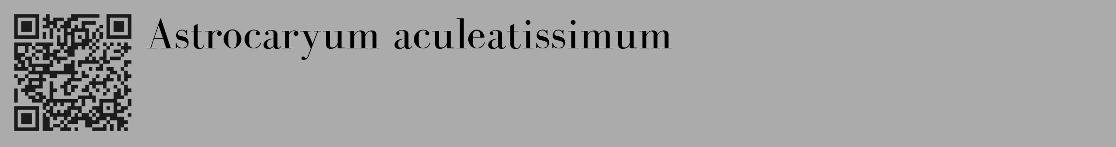 Étiquette de : Astrocaryum aculeatissimum - format c - style noire37_basique_basiquebod avec qrcode et comestibilité