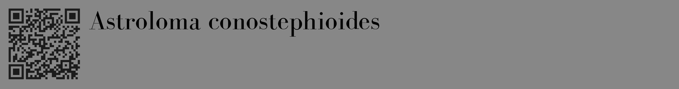 Étiquette de : Astroloma conostephioides - format c - style noire12_basique_basiquebod avec qrcode et comestibilité