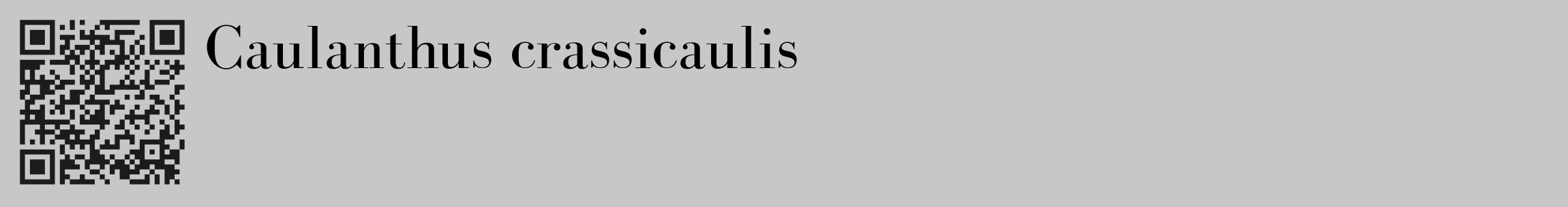 Étiquette de : Caulanthus crassicaulis - format c - style noire15_basique_basiquebod avec qrcode et comestibilité