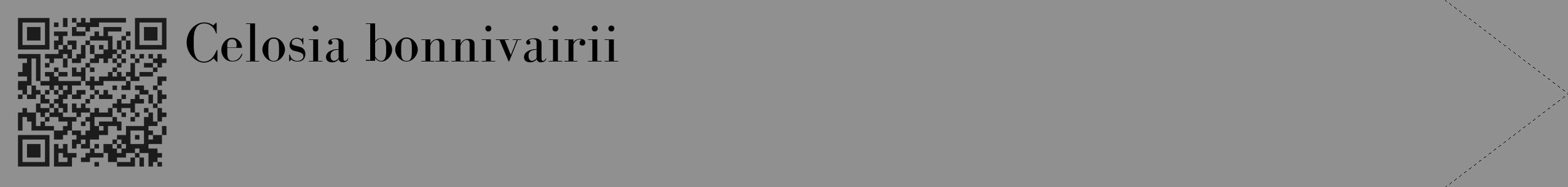 Étiquette de : Celosia bonnivairii - format c - style noire4_simple_simplebod avec qrcode et comestibilité
