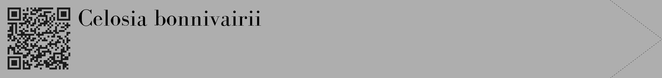 Étiquette de : Celosia bonnivairii - format c - style noire53_simple_simplebod avec qrcode et comestibilité