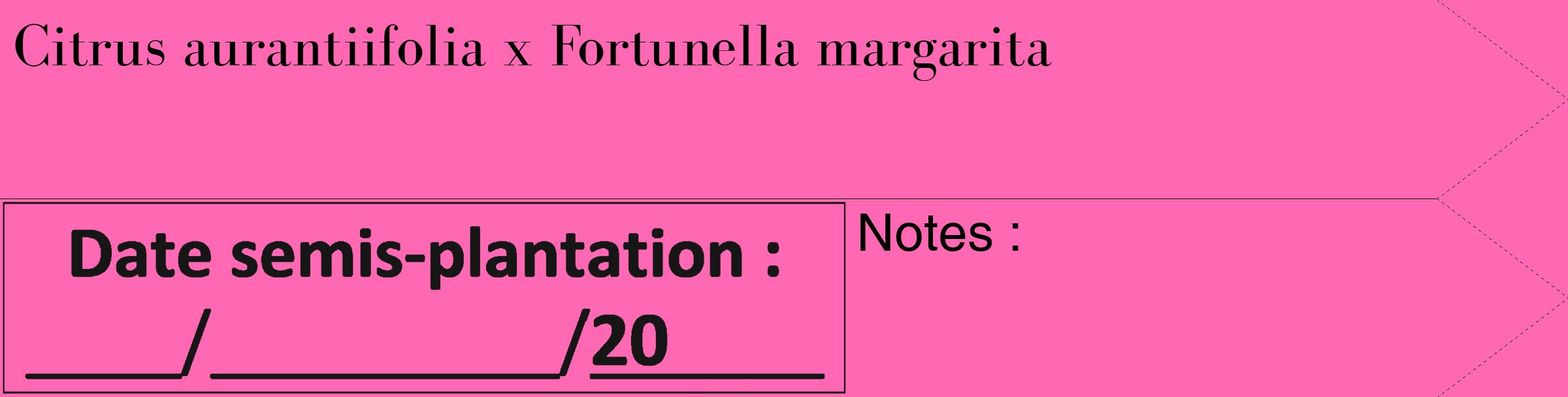 Étiquette de : Citrus aurantiifolia x Fortunella margarita - format c - style noire42_simple_simplebod avec comestibilité