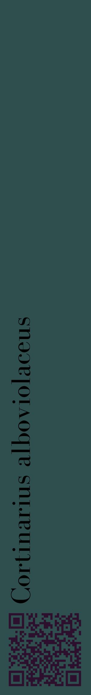 Étiquette de : Cortinarius alboviolaceus - format c - style noire58_basiquebod avec qrcode et comestibilité