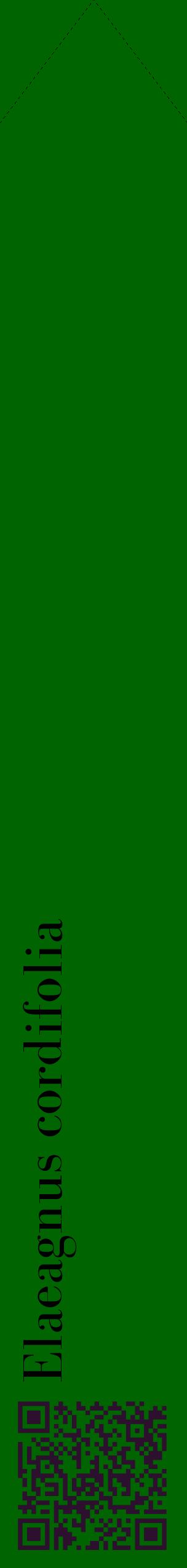 Étiquette de : Elaeagnus cordifolia - format c - style noire8_simplebod avec qrcode et comestibilité