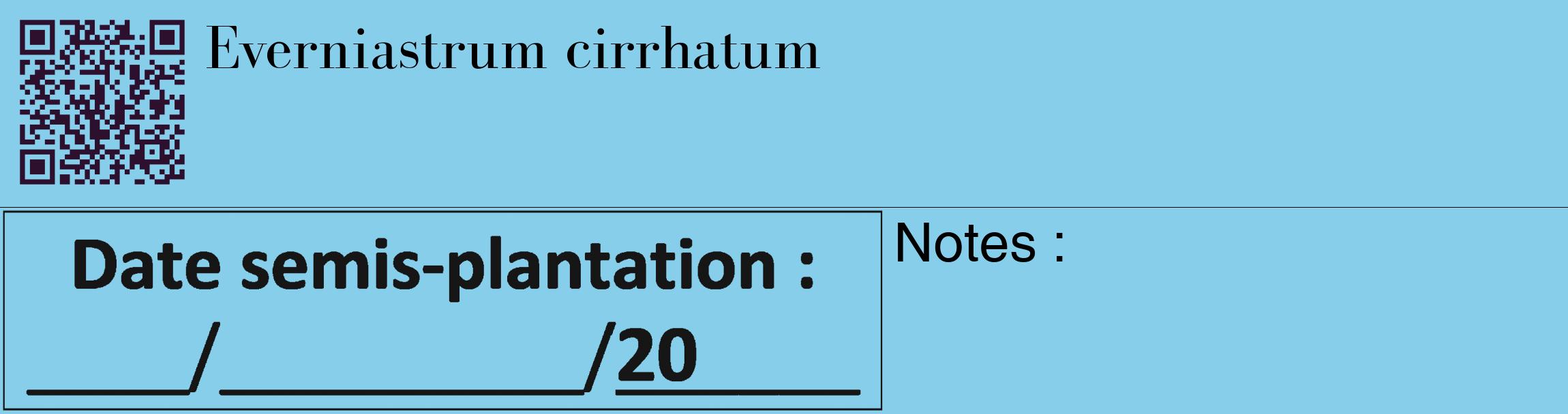 Étiquette de : Everniastrum cirrhatum - format c - style noire1_basique_basiquebod avec qrcode et comestibilité