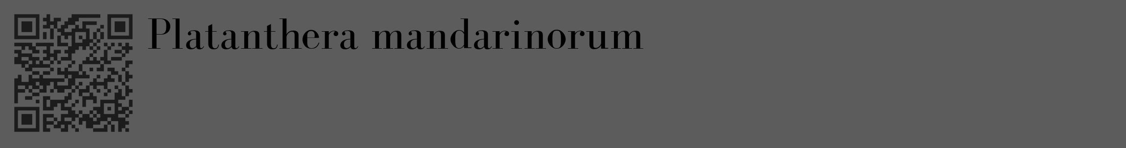 Étiquette de : Platanthera mandarinorum - format c - style noire49_basique_basiquebod avec qrcode et comestibilité