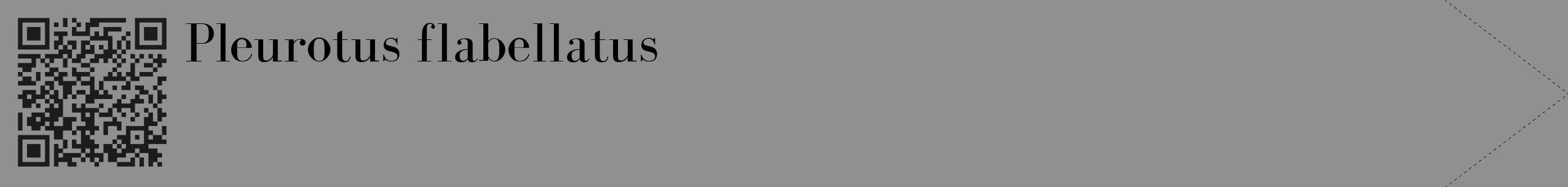 Étiquette de : Pleurotus flabellatus - format c - style noire4_simple_simplebod avec qrcode et comestibilité