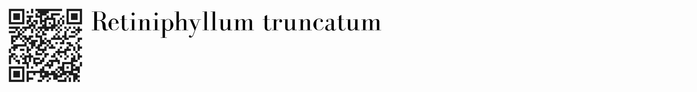 Étiquette de : Retiniphyllum truncatum - format c - style noire19_basique_basiquebod avec qrcode et comestibilité