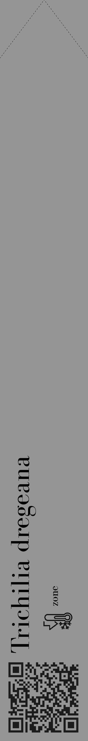 Étiquette de : Trichilia dregeana - format c - style noire16_simple_simplebod avec qrcode et comestibilité - position verticale