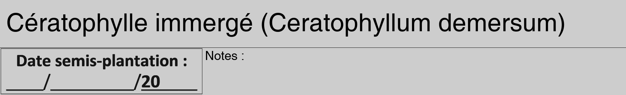 Étiquette de : Ceratophyllum demersum - format a - style noire41hel avec comestibilité
