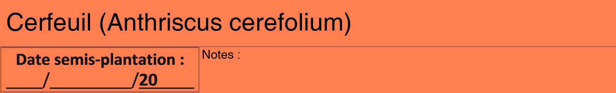 Étiquette de : Anthriscus cerefolium - format a - style noire24hel avec comestibilité