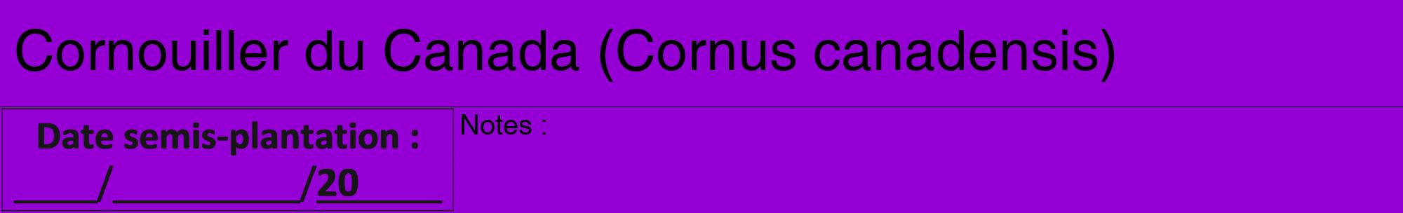 Étiquette de : Cornus canadensis - format a - style noire48hel avec comestibilité