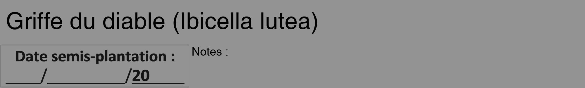 Étiquette de : Ibicella lutea - format a - style noire44hel avec comestibilité
