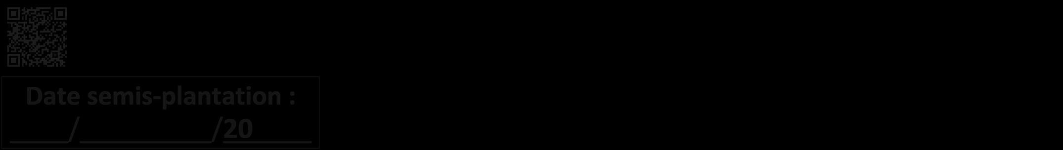 Étiquette de : Dioscorea glandulosa - format a - style noire59hel avec qrcode et comestibilité
