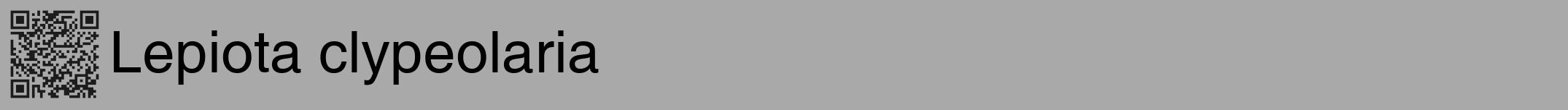 Étiquette de : Lepiota clypeolaria - format a - style noire13hel avec qrcode et comestibilité